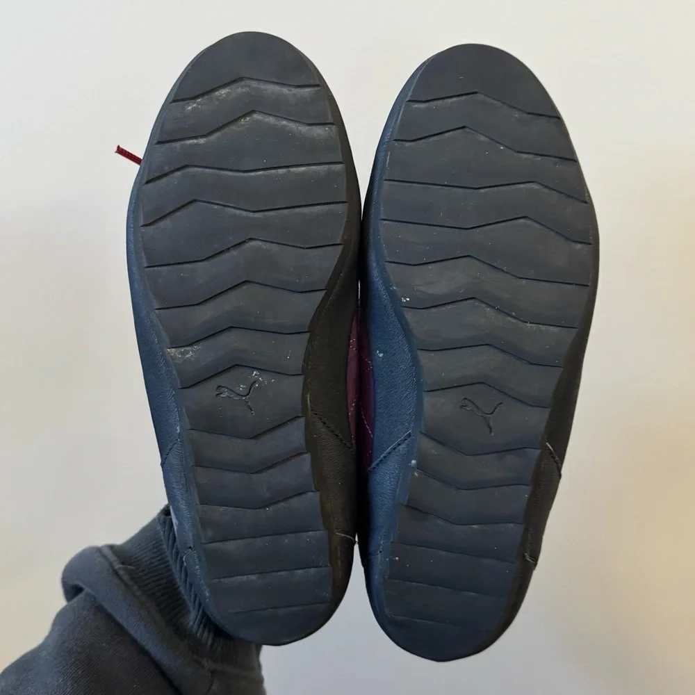 Puma Y2K purple/red slip on lace toe ballet style flats - Picture 3 of 4